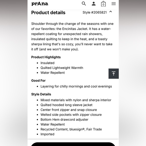 Prana Encinitas Jacket - Picture 2 of 12